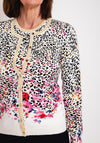 Micha Round Neck Leopard Print Top & Cardigan Twinset, Multi