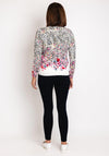 Micha Round Neck Leopard Print Top & Cardigan Twinset, Multi