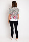 Micha Round Neck Leopard Print Top & Cardigan Twinset, Multi