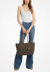MICHAEL Michael Kors Quinn Large Signature Logo Tote Bag, Brown