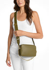 MICHAEL Michael Kors Bryant Pebbled Leather Camera Crossbody Bag, Khaki