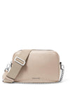 MICHAEL Michael Kors Bryant Pebbled Leather Camera Crossbody Bag, Light Sand