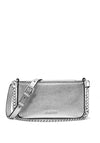 MICHAEL Michael Kors Bryant Pebbled Leather Convertible Pochette Crossbody Bag, Silver