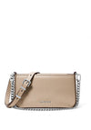 MICHAEL Michael Kors Bryant Pebbled Leather Convertible Pochette Crossbody Bag, Light Sand