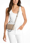MICHAEL Michael Kors Bryant Pebbled Leather Convertible Pochette Crossbody Bag, Light Sand