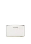 MICHAEL Michael Kors Bryant Pebbled Leather Medium Card Wallet, Optic White