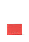Michael Kors Jet Set Pebbled Leather Card Holder, Burnt Orange