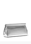 MICHAEL Michael Kors Carmine Metallic Leather Pochette, Silver