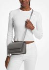 MICHAEL Michael Kors Claire Pebbled Crossbody Bag, Grey