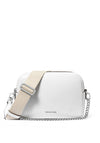 MICHAEL Michael Kors Bryant Pebbled Leather Camera Crossbody Bag, White