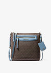 MICHAEL Michael Kors Jet Set Monogram Crossbody Bag, Brown & Blue