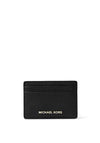 MICHAEL Michael Kors Jet Set Pebbled Leather Card Holder, Black