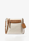 MICHAEL Michael Kors Jet Set Monogram Crossbody Bag, White