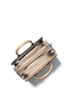 MICHAEL Michael Kors Laila Pebbled Leather Satchel Bag, Light Sand
