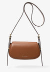 MICHAEL Michael Kors Lydia Leather Saddle Crossbody Bag, Tan