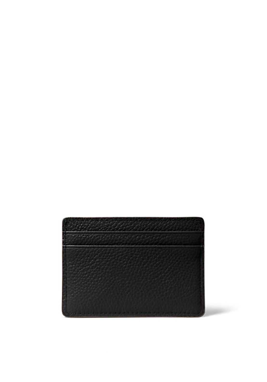 MICHAEL Michael Kors Pebbled Card Holder, Black