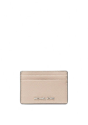 MICHAEL Michael Kors Pebbled Card Holder, Light Sand