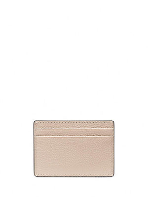 MICHAEL Michael Kors Pebbled Card Holder, Light Sand