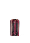 Jet Set Small Pebbled Leather Zip-Around Card Case, Deep Red