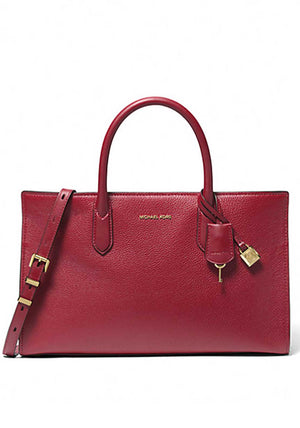 MICHAEL Michael Kors Scarlett Structured Satchel Bag, Red
