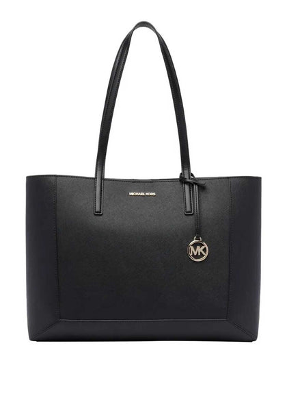 Michael Kors Womens Mirella Medium Tote Bag (Black  Michael Kors Black Tote purse with velvet on the side. NWT main image 1