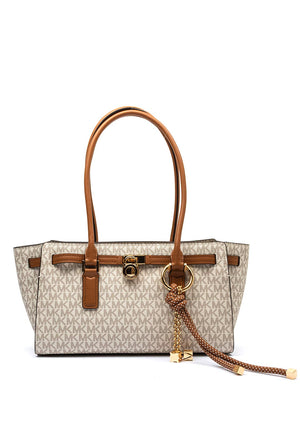MICHAEL Michael Kors All Over Logo Print Hand Bag, Taupe