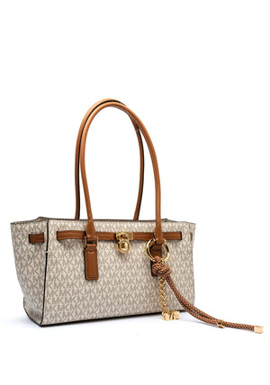MICHAEL Michael Kors All Over Logo Print Hand Bag, Taupe