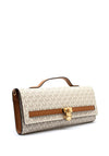 MICHAEL Michael Kors Moderne Medium Signature Logo Clutch Bag, Taupe