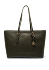 Michael Kors Quinn Large Pebbled Leather Tote Bag, Green