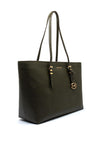Michael Kors Quinn Large Pebbled Leather Tote Bag, Green