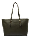 Michael Kors Quinn Large Pebbled Leather Tote Bag, Green