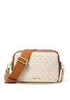 Michael Kors Bryant Monogram Camera Crossbody Bag, Vanilla & Acorn