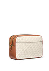 Michael Kors Bryant Monogram Camera Crossbody Bag, Vanilla & Acorn