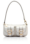MICHAEL Michael Kors Zoe Pebbled Leather Pochette Shoulder Bag, White