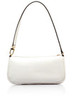 MICHAEL Michael Kors Zoe Pebbled Leather Pochette Shoulder Bag, White
