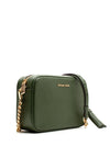 MICHAEL Michael Kors Camera Bag Leather Crossbody Bag, Amazon Green
