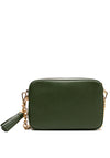 MICHAEL Michael Kors Camera Bag Leather Crossbody Bag, Amazon Green