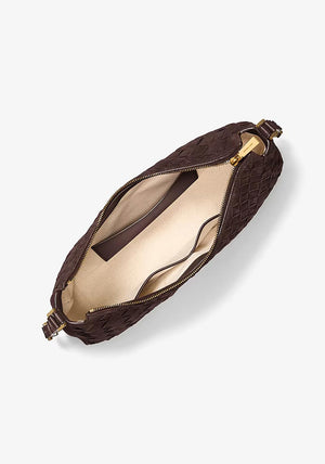 MICHAEL Michael Kors Nolita Hand-Woven Suede Shoulder Bag, Brown