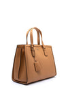 MICHAEL Michael Kors Medium Leather Chantal Satchel, Pale Peanut