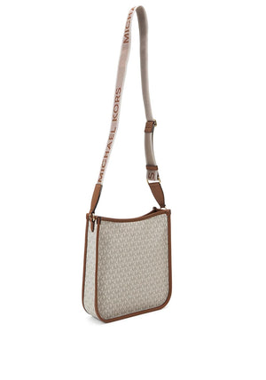 Michael Kors Luisa Medium Monogram Crossbody Bag, Vanilla