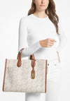 MICHAEL Michael Kors Gigi Large Empire Tote Bag, Vanilla