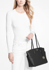 MICHAEL Michael Kors Marilyn Saffiano Leather Tote Bag, Black