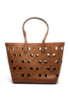 Michael Kors Eliza Larger Perforated Empire Tote Bag, Tan
