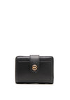 MICHAEL Michael Kors Charm Pebbled Leather Mini Wallet, Black