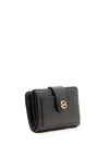 MICHAEL Michael Kors Charm Pebbled Leather Mini Wallet, Black