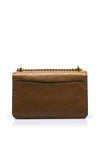 MICHAEL Michael Kors Claire Crushed Leather Crossbody Bag, Husk Brown