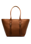 MICHAEL Michael Kors Moore Pebbled Leather Buckle Tote Bag, Brown