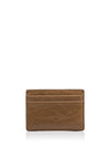 MICHAEL Michael Kors Jet Set Crushed Leather Card Holder, Husk Brown
