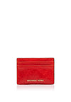 MICHAEL Michael Kors Jet Set Crushed Leather Card Holder, Burnt Orange
