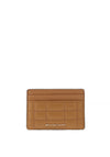 MICHAEL Michael Kors Jet Set Quilted Leather Card Holder, Pale Peanut